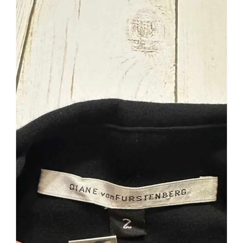 VTG‎ Diane Von Furstenberg DVF Sleeveless Mini Black dress 2 Little Black Dress